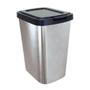 Imagem de Cesto de lixo 9 litros lixeira com tampa para casa pia cozinha luxo moderna inox arqplast