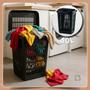 Imagem de Cesto de Roupa Grande 30 ou 60L Para Lavanderia Organizador Retangular Telado com Tampa Resistente