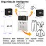 Imagem de Cesto de Roupas Sujas Triplo Multiuso Com RODAS Lavanderia Banheiro Organização