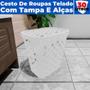 Imagem de Cesto De Roupas Telado 30 Litros Resistente Lavanderia Com Tampa E Alças