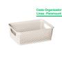 Imagem de Cesto Decorativo Multiuso Linea Telado Com Alça