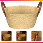 Imagem de Cesto Fibra Natural Com Alças Paramount Pequeno 25x16x15 Cm