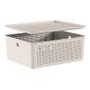 Imagem de Cesto Flow com Tampa 34x27x14cm Bege CFW455BGF - Ou