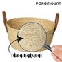 Imagem de Cesto Multiuso De Fibra Natural 24x11 Com Alça Marrom