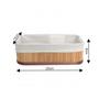 Imagem de Cesto Organizador com Forro Tecido 25x15x8cm Retangular Bambu Natural