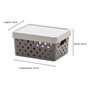 Imagem de Cesto Organizador Com Tampa Quadratta 19 X 14 X 10 Grey