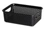 Imagem de Cesto Organizador Multiuso Preto Decorativo - 17 x 12 x 6