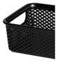 Imagem de Cesto Organizador Multiuso Preto Decorativo - 17 x 12 x 6