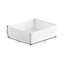 Imagem de Cesto Organizador Rattan 24 x 19 x 6,5cm Branco