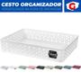 Imagem de Cesto Organizador Rattan Multiuso Armário Gaveta Lavanderia G (34x25)