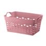 Imagem de Cesto Organizador Retangular Plástico Rosa 22L Moolti Sanremo