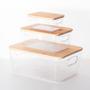 Imagem de Cesto Organizador Tampa Bambu Idealle Eco 13 x 9,4 x 5,8cm