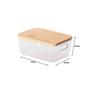 Imagem de Cesto Organizador Tampa Bambu Idealle Eco 13 x 9,4 x 5,8cm