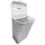 Imagem de Cesto P/ Roupa Suja Retangular 72 Lts Rattan C/ Tampa Branco