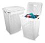 Imagem de Cesto P/ Roupa Suja Retangular 72 Lts Rattan C/ Tampa Branco