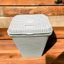 Imagem de Cesto P/ Roupa Suja Retangular 72 Lts Rattan C/ Tampa Branco