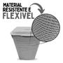 Imagem de Cesto P/ Roupa Suja Retangular 72 Lts Rattan C/ Tampa Branco