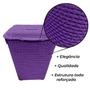 Imagem de Cesto Para Roupa Suja Retangular 72 Litros Com Tampa Rattan - ROXO