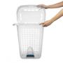 Imagem de Cesto para Roupa Transparente 46,4 Litros Com Tampa Sanremo