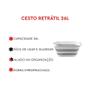 Imagem de Cesto Retrátil 26L Lavanderia Powermaid Camesa