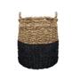 Imagem de Cesto Seagrass Redondo Balki Black Com Alça 35X35cm - Yoi