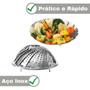 Imagem de Cesto Vapor Inox Cozimento Cozinhar Legumes Verduras Fruta