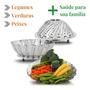 Imagem de Cesto Vapor Inox Cozimento Cozinhar Legumes Verduras Fruta