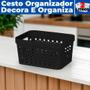 Imagem de Cestos Organizador  s/ Tampa Trama Rattan 2L Usual Utilid