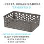Imagem de Cestos Organizadores Multiuso Kit Com 4 Peças Tamanho P Gavetas Cozinha Banheiro