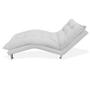 Imagem de Chaise Divã Espreguiçadeira Estofada Salão de Beleza Diva Corano Branco - DL Decor