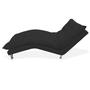 Imagem de Chaise Divã Espreguiçadeira Estofada Salão de Beleza Diva Suede Preto - DL Decor