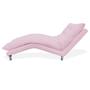 Imagem de Chaise Divã Espreguiçadeira Estofada Salão de Beleza Diva Suede Rosa Bebe - LM DECOR