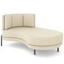 Imagem de Chaise Longue Divã 164cm Braço Direito Logus D06 Linho Creme - Mpozenato