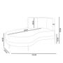 Imagem de Chaise Longue Divã 164cm Braço Direito Logus D06 Veludo Azul - Mpozenato
