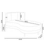 Imagem de Chaise Longue Divã 164cm Braço Esquerdo Logus D06 Linho Creme - Mpozenato