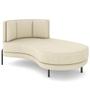 Imagem de Chaise Longue Divã 164cm Braço Esquerdo Logus D06 Linho Creme - Mpozenato