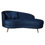 Imagem de Chaise Longue Divã Emili  1,60 Veludo Azul