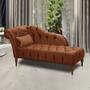 Imagem de Chaise Longue Divã Montreal em Madeira de Reflorestamento Veludo 160cm Shop das Cabeceiras