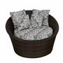 Imagem de Chaise, poltrona redonda, sofá 1m20cm - 1 pessoa confortável - áreas externas, piscinas e jardins - fibra sintética e alumínio - tecido impermeável Ka