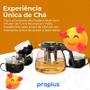 Imagem de Chaleira Bule Com Infusor 1L e 4 Xícaras Inox Café Cozinha Jarra Água Moderna 1000ml Coador Filtro