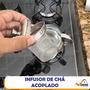 Imagem de Chaleira Bule de Vidro com Alça Inox 700ml com Filtro