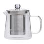 Imagem de Chaleira Bule De Vidro Com Infusor de Chá Inox 450ml