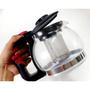Imagem de Chaleira Bule De Vidro Com Infusor De Inox Para Chá 1200ml