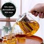 Imagem de Chaleira Bule De Vidro Com Infusor E Tampa Inox Chá 750ml