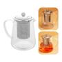 Imagem de Chaleira Com Filtro Infusor Bule De Vidro Para Chá 750Ml