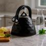 Imagem de Chaleira de Inox com Apito Brinox 3 L Black Diamond com Indução Preto Fosco