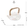 Imagem de Chaleira de Vidro Borossilicato Com Alça de Bambu 800ml 28860 - Wolff
