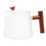 Imagem de Chaleira de Vidro Borossilicato Resistente ao Calor Martelado com Alça de Bambu - 750ml