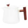 Imagem de Chaleira de Vidro Borossilicato Resistente ao Calor Martelado com Alça de Bambu - 750ml