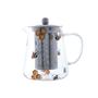 Imagem de Chaleira de Vidro Com Filtro De Aço INOX Abelhas 750ML - Lyor